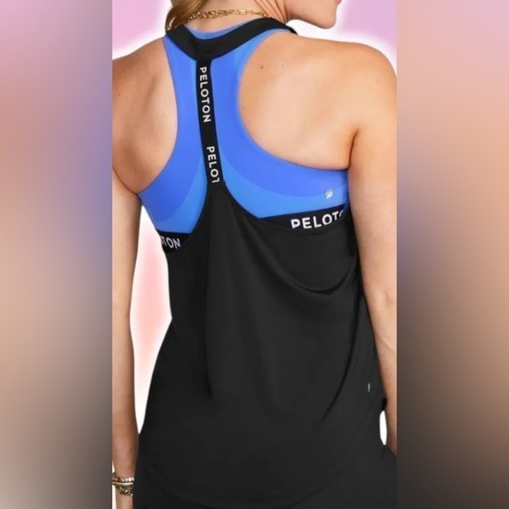 Peloton Distance Razorback Black Tank Top Small - Picture 2 of 6